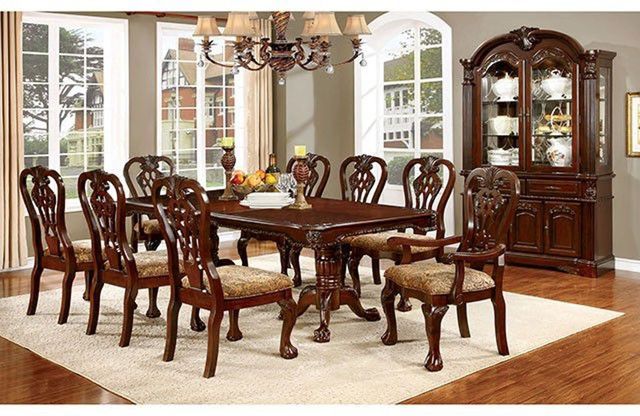 Furniture of America® Elana Brown Cherry Dining Table-1