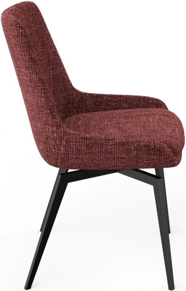 Modus Furniture CEO Cherry Upholstered Swivel Dining Side Chair-3