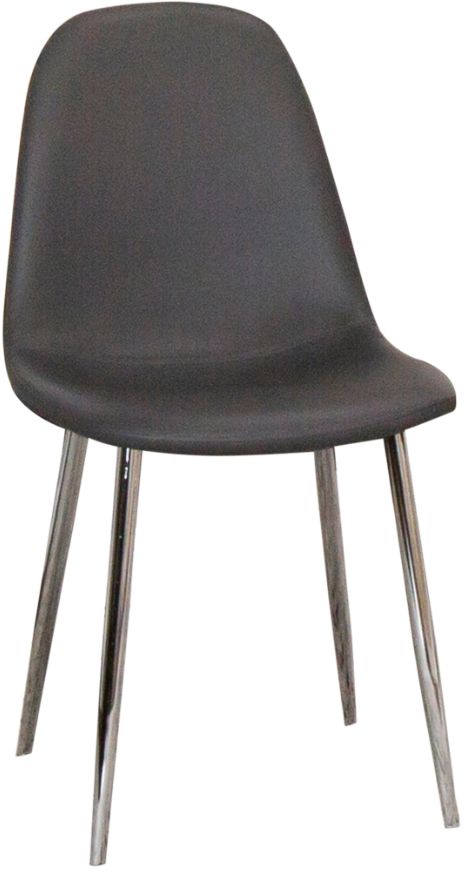Cramco Vera Charcoal Gray/Chrome Dining Side Chair-0
