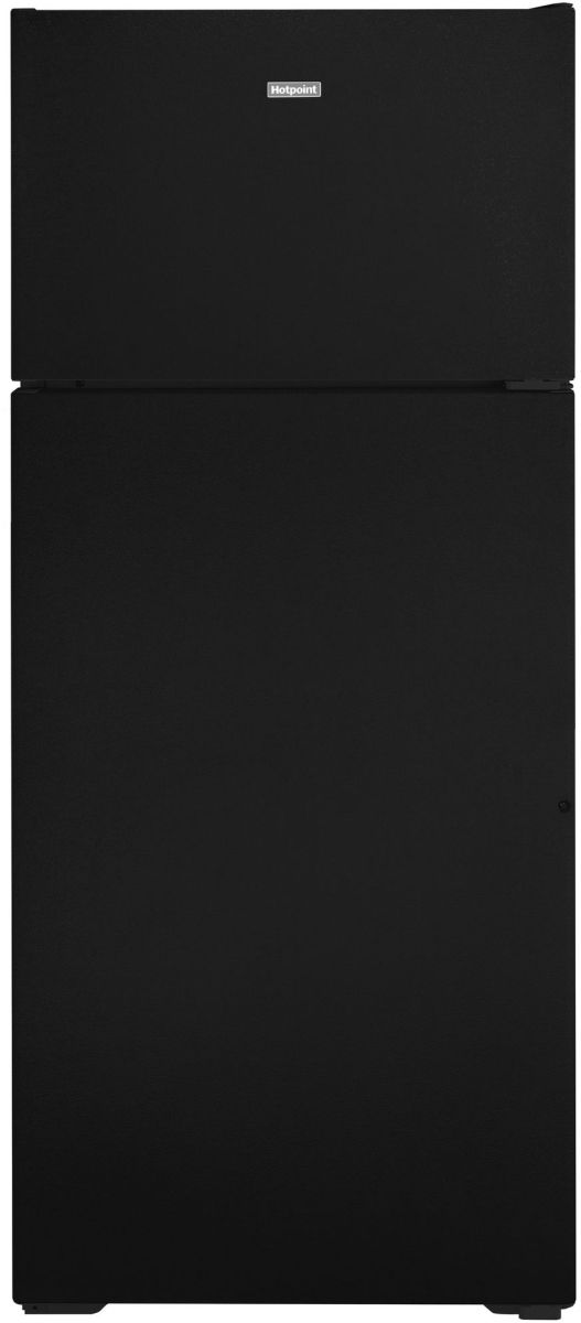 Hotpoint® 28" 17.5 Cu. Ft. Black Top Freezer Right Swing Refrigerator-0