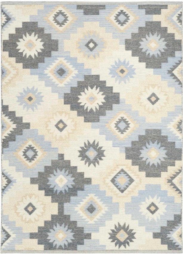Nourison Home™ Copenhagen Ivory Navy 5'x7' Area Rug-0