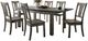 Elements International Nathan 7-Piece Gray Oak Dining Set-0