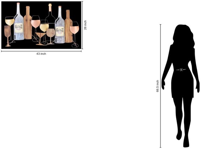 Classy Living Wine and Glasses Wood Wall Decor-2