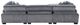 Homelegance® Traverse 4-Piece Gray Modular Sectional with Ottoman-3