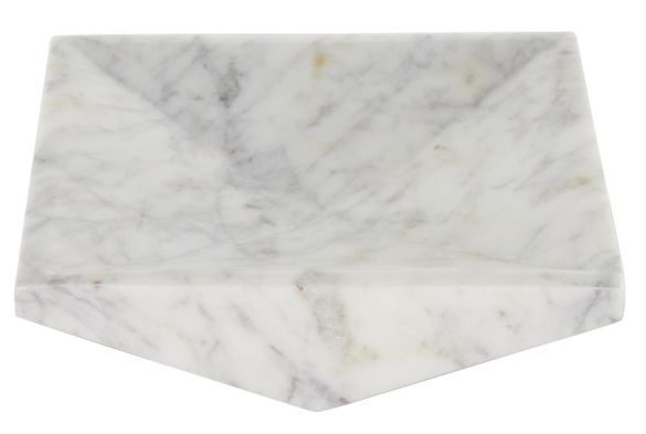 Deco Marche White 8" Geometric Square Tray-1