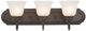 YHD Alabaster/Dark Brown 3-Light Incandescent Bathroom Vanity Lighting-2