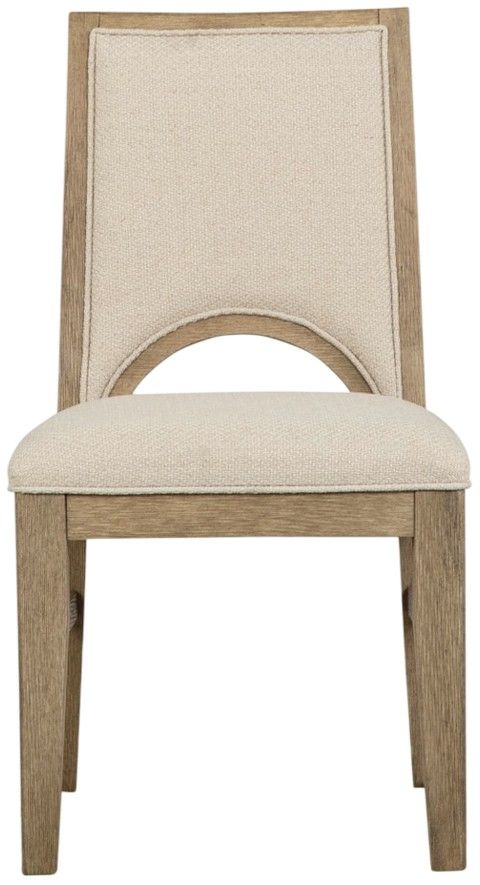 Magnussen Home® Tristan Beige/Swiss Coffee Brown Upholstered Side Chair-2