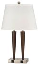 Cal® Lighting & Accessories Brushed Steel/Espresso/White Desk Lamp-0