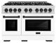 ZLINE Autograph Edition 48" Stainless Steel Pro Style Dual Fuel Range with White Matte Door and Matte Black Accents-0