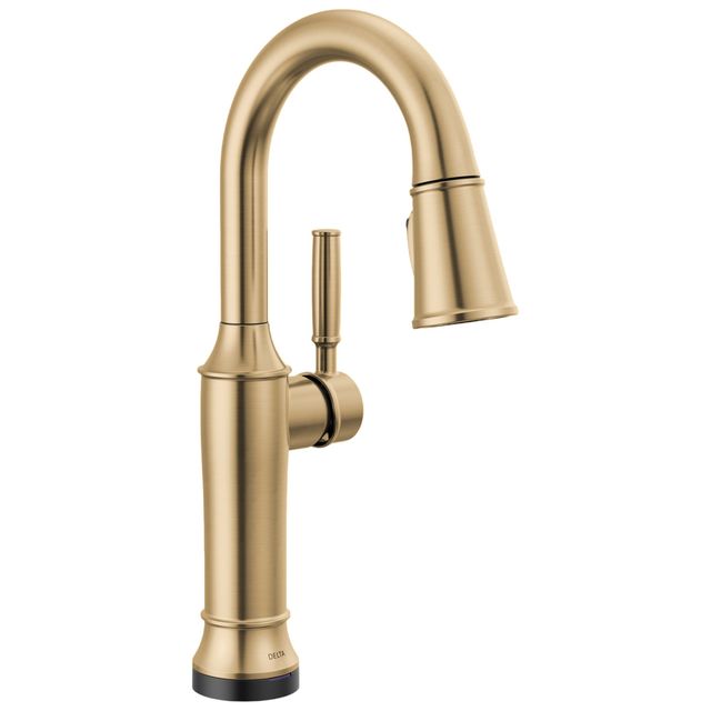 Delta Renaldi® Lumicoat® Champagne Bronze Touch2O® Technology  Bar/Prep Faucet with Touchless Technology-0
