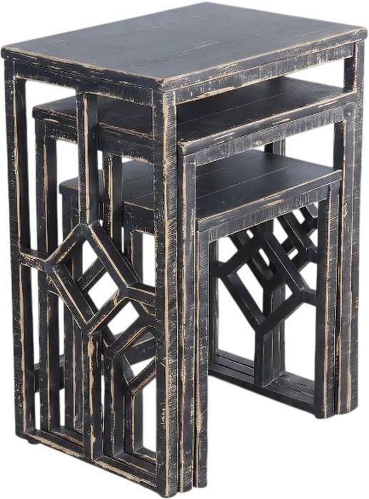 Sunny Designs™ Marina Black Sand Nesting Table-2