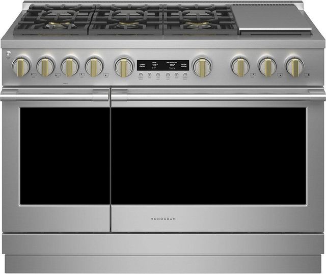 Monogram® Statement Collection 48" Stainless Steel Pro Style Gas Range-0