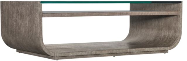 Hooker® Furniture Modern Mood Glass Top Cocktail Table with Mink Base-0