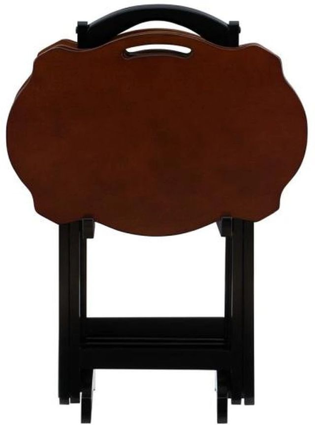 Powell® Seraphina 5-Piece Hazelnut Tray Table with Black Base Set-3