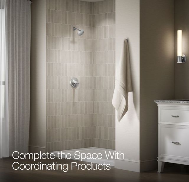 KOHLER® Buckley™ Rite-Temp® Polished Chrome Shower Trim Kit with Push-Button Diverter-4