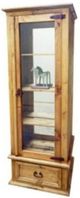 Million Dollar Rustic Brown Gun Curio with Mirrored Back-0