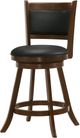 Coaster® Broxton 2-Piece Chestnut/Black Upholstered Swivel Counter Stools-3