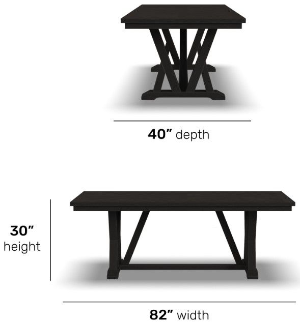 Flexsteel® Lattice Ebony Rectangular Dining Table-8