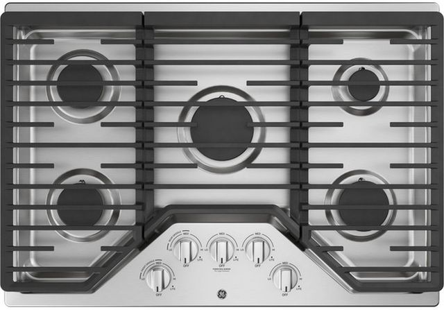 GE® 30" Stainless Steel Built-In Gas Cooktop-0
