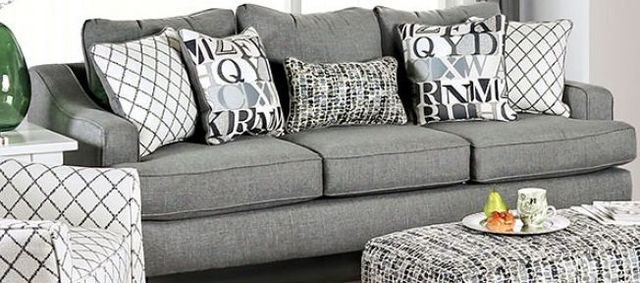 Furniture of America® Verne Bluish Gray Loveseat-2