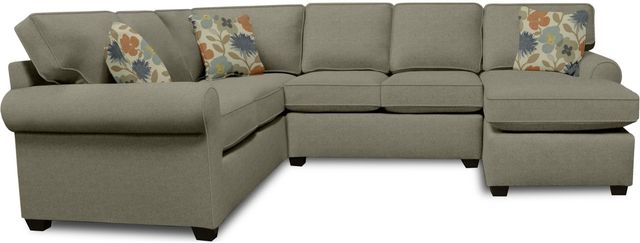 England Furniture Customizable Charlie Dark Brown Sectional-3