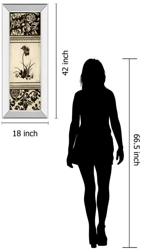 Classy Art Garden Shadow I by Kimberly Poloson Mirror Framed Wall Art-2