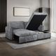 New Classic® Home Furnishings Finn 2-Piece Gray Left-Arm Facing Sleeper Sectional Sofa with Storage Chaise-2