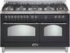 LOFRA® Dolcevita 60" Matte Black Pro Style Dual Fuel Range-0