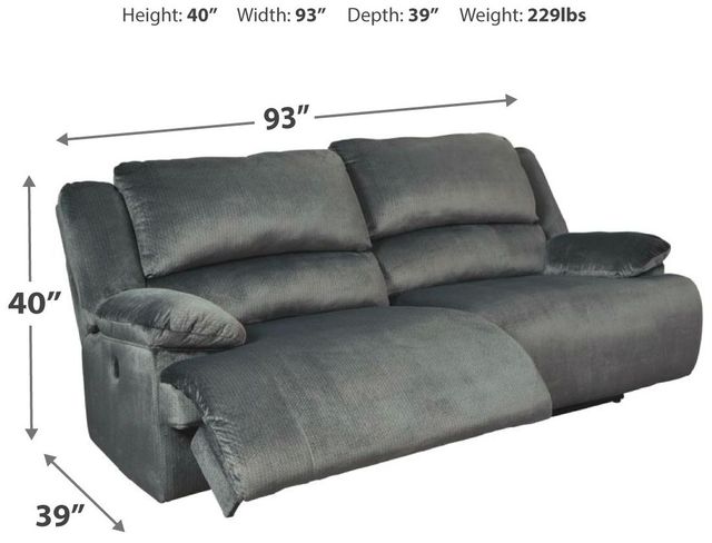 Signature Design by Ashley® Clonmel Charcoal Two Seat Reclining Power Sofa-1