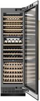 ZLINE Autograph Edition 24" 12.4 Cu. Ft. Triple Zone 100 Bottle Column Wine Cooler in Black Stainless Steel and Polished Gold Accents-4