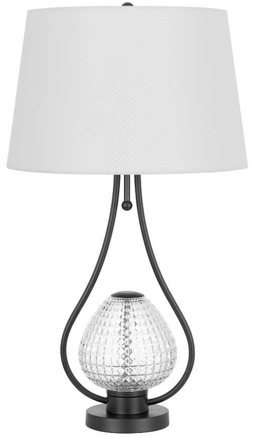Cal® Lighting & Accessories Forssa Charcoal Grey/White Table Lamp-0
