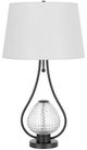 Cal® Lighting & Accessories Forssa Charcoal Grey/White Table Lamp-0