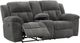 Signature Design by Ashley® Frohn Graphite Reclining Loveseat with Console-1