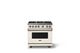 Viking® 5 Series 36" Pure White Pro Style Gas (LP) Range with Brushed Brass Trim-0