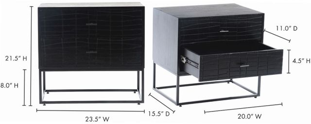 Moe's Home Collection Atelier Black Nightstand-3
