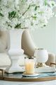 A & B Home Elliette Gold/White Decorative Urn-4