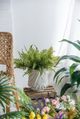 A & B Home Gray Planter with Line Patterns-5