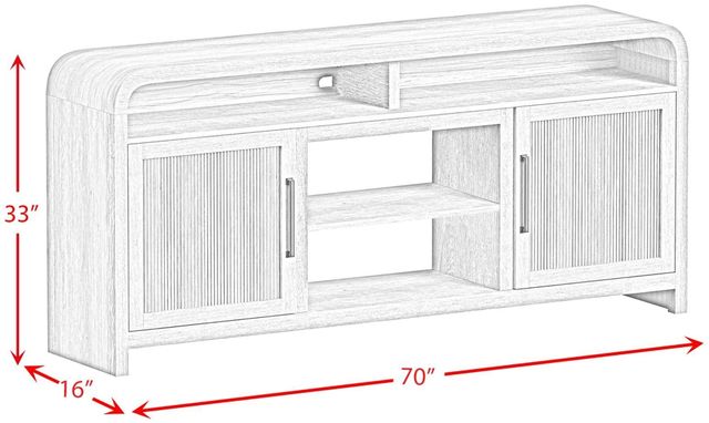Elements International Ridgemont Natural 70" TV Console without Fireplace Insert-2