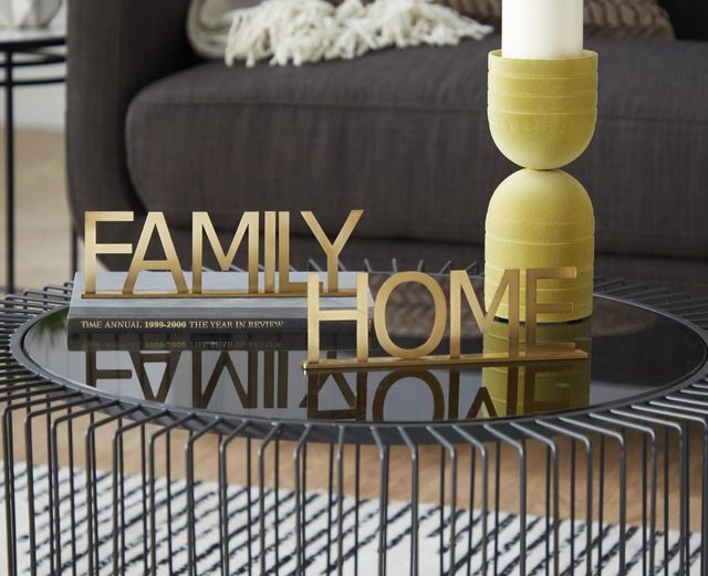 Deco Marche 2-Piece Gold Family Home Decorative Sign Set-3