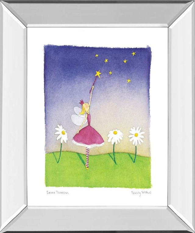 Classy Art Felicity Wishes I by Emma Thomson Mirror Framed Wall Art-0