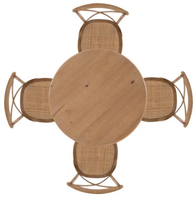 Powell® Banks 5-Piece Rustic Honey Dining Table Set-3