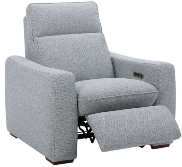 Flexsteel® Ava Stonewash Fabric Power Recliner with Power Headrest and Lumbar-3