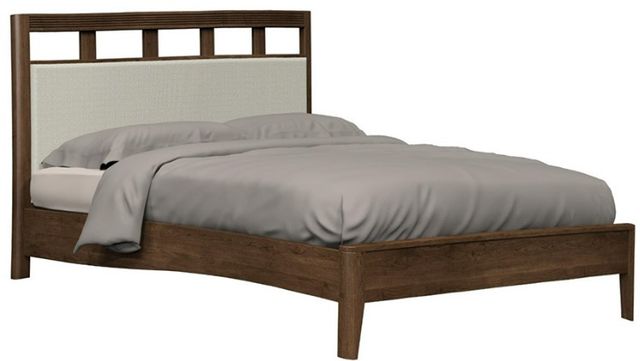 Country View Woodworking Westwood Bedroom Brown Maple Square Wood and Upholstered Queen Bed-0