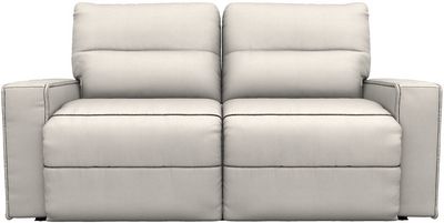 front view of the La-Z-Boy® Maddox Pearl Power Reclining 2-Seat Sofa with Headrest and Lumbar