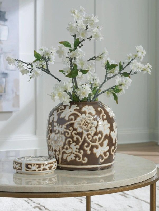 Signature Design by Ashley® Adalham Brown/Cream 11" Jar-1