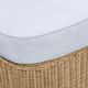 TOV Furniture Axel Blue/Brown Aluminum/Boucle/Wicker Outdoor Ottoman-4