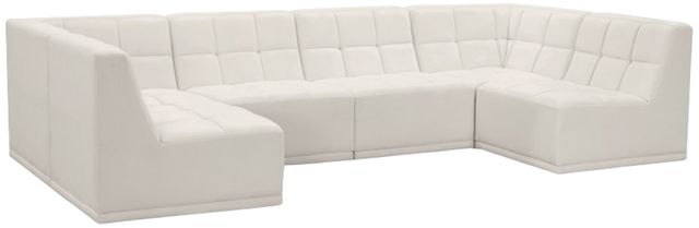 Meridian Furniture Relax 6-Piece Cream 128" Modular Sectional-0