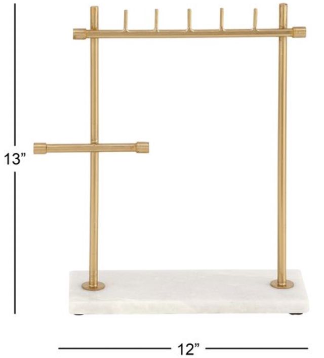 Deco Marche Gold Jewelry Stand with Rectangular Base-3