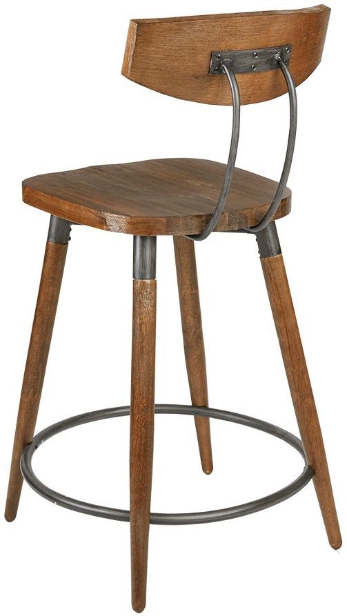 Olliix by INK+IVY Brown Frazier 24" Counter Stool-3
