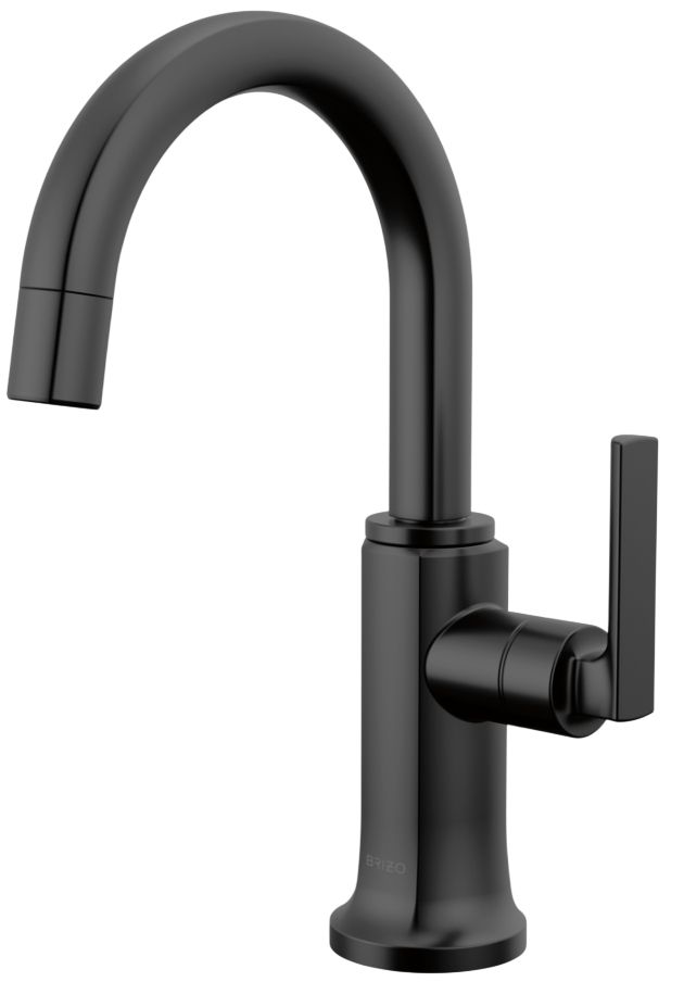 Brizo  Kintsu® Matte Black Beverage Faucet with Arc Spout-0